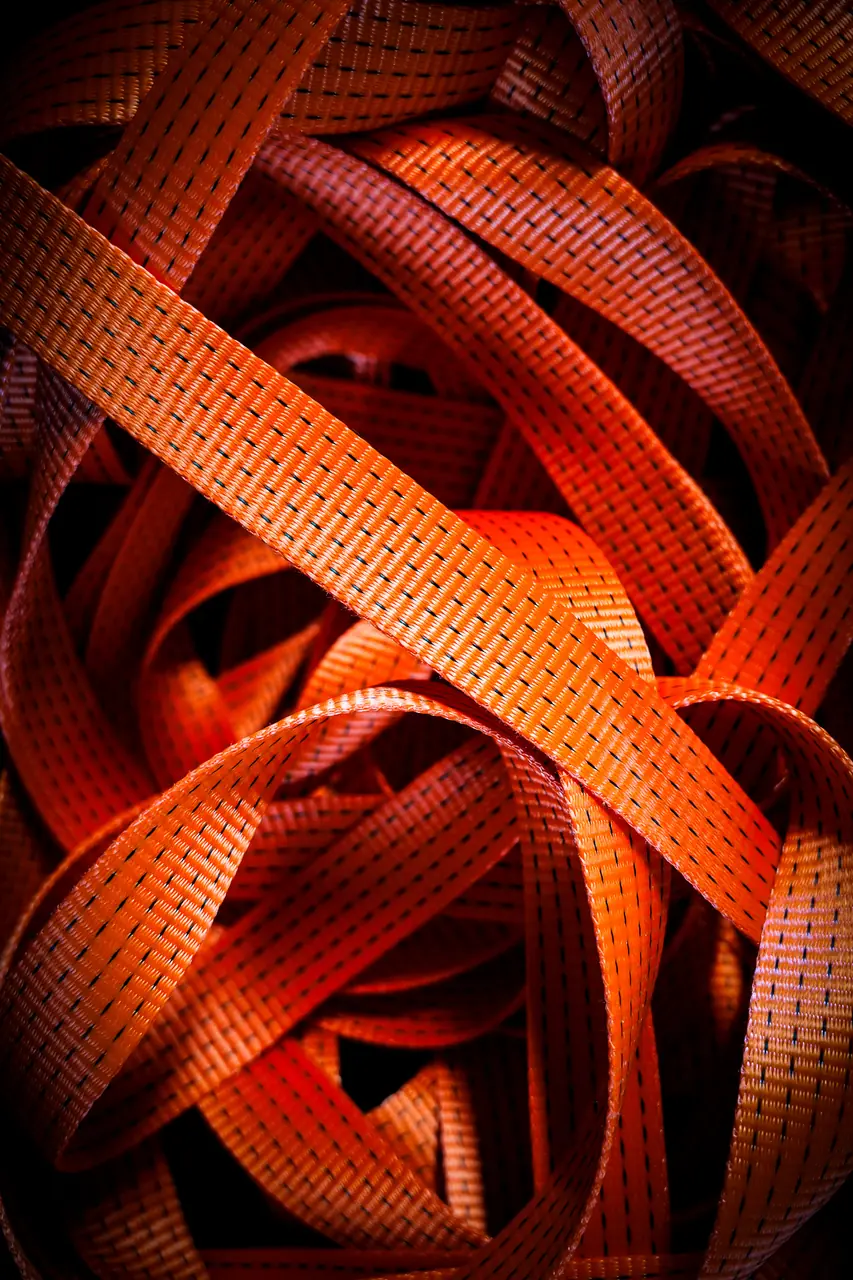 Photo graphique de sangles orange