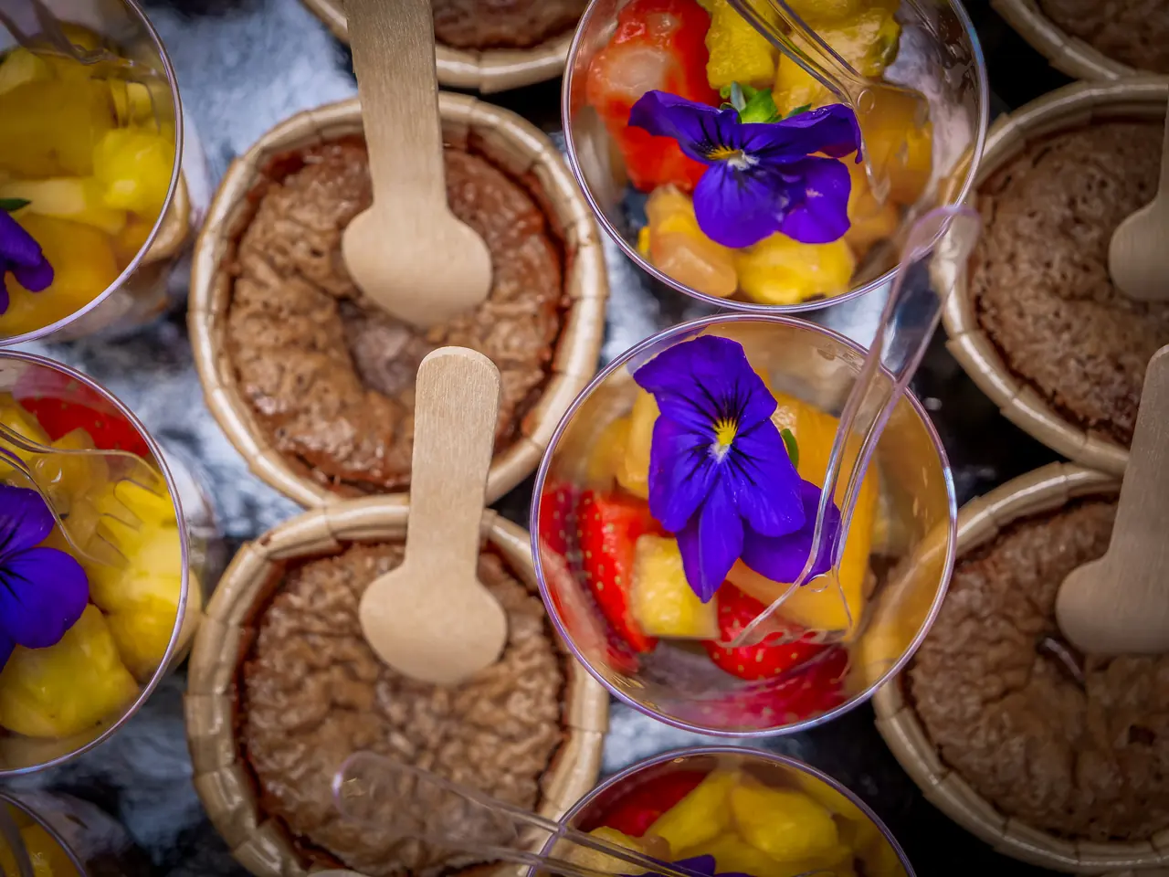 Photo de desserts pour un site de traiteur